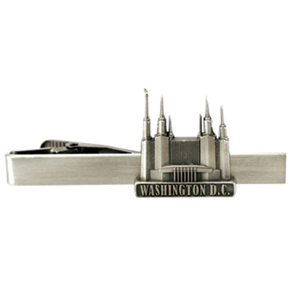Washington D.C. Temple Tie Bar - Silver Finish