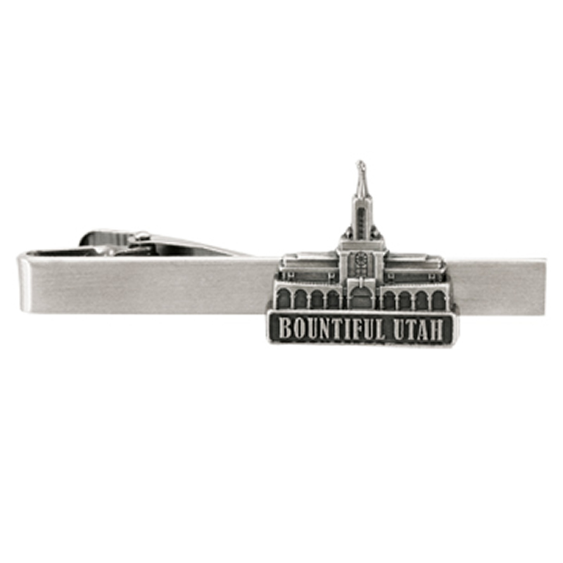 Bountiful Utah Temple Tie Bar - Silver Finish Bountiful Utah Temple Tie Bar - Silver Finish