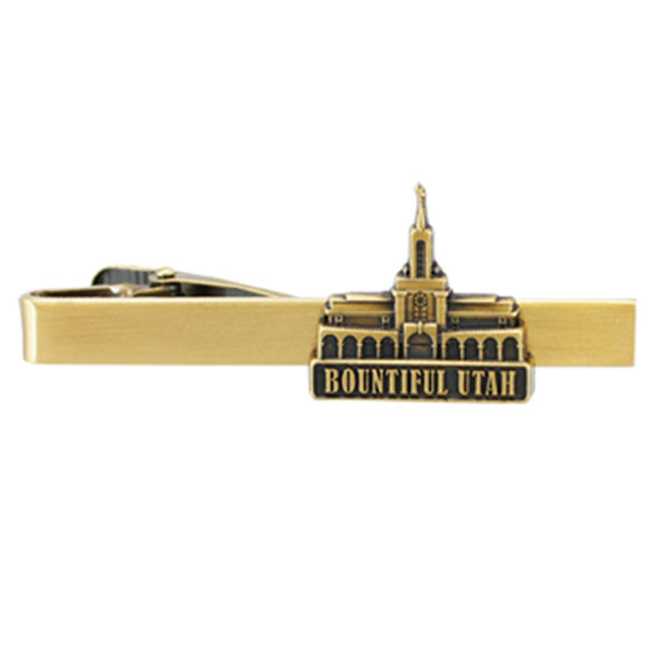 Bountiful Utah Temple Tie Bar - Gold Finish
