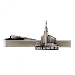 Bern Switzerland Temple Tie Bar - Silver Finish