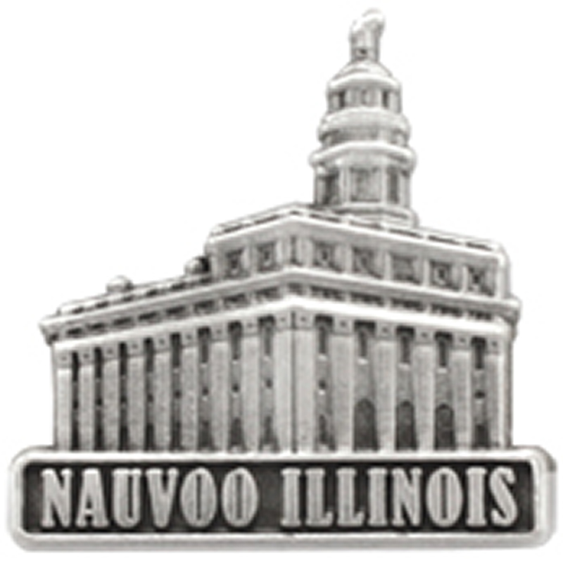 Nauvoo Illinois Temple Pin - Silver Finish Nauvoo Illinois Temple Pin - Silver Finish