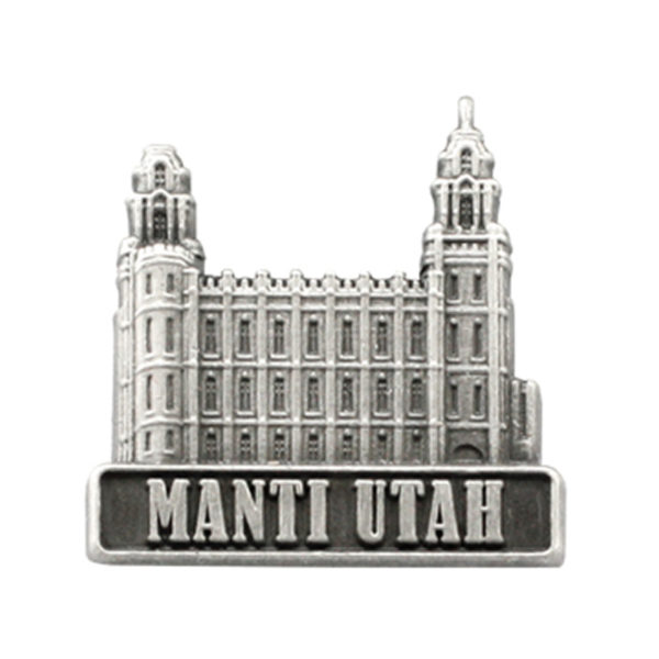 Manti Utah Temple Pin - Silver Finish