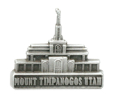 Mount Timpanogos Utah Temple Pin - Silver Finish