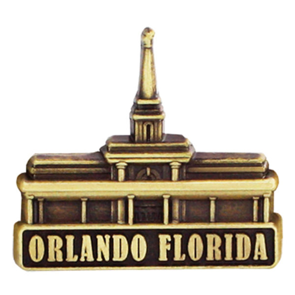 Orlando Florida Temple Pin - Gold Finish