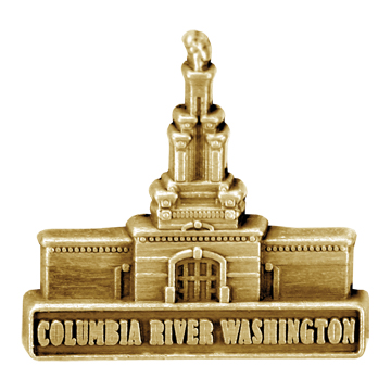 Columbia River Temple Pin - Gold Finish