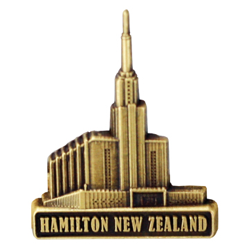 Hamilton New Zealand Temple Pin - Gold Finish