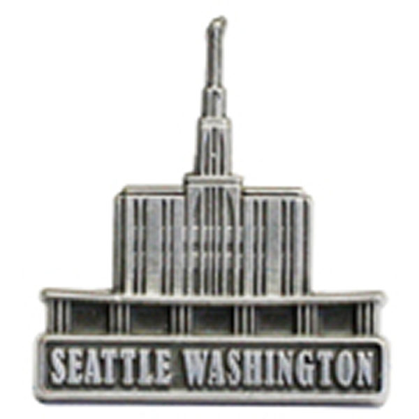 Seattle Washington Temple Pin - Silver Finish