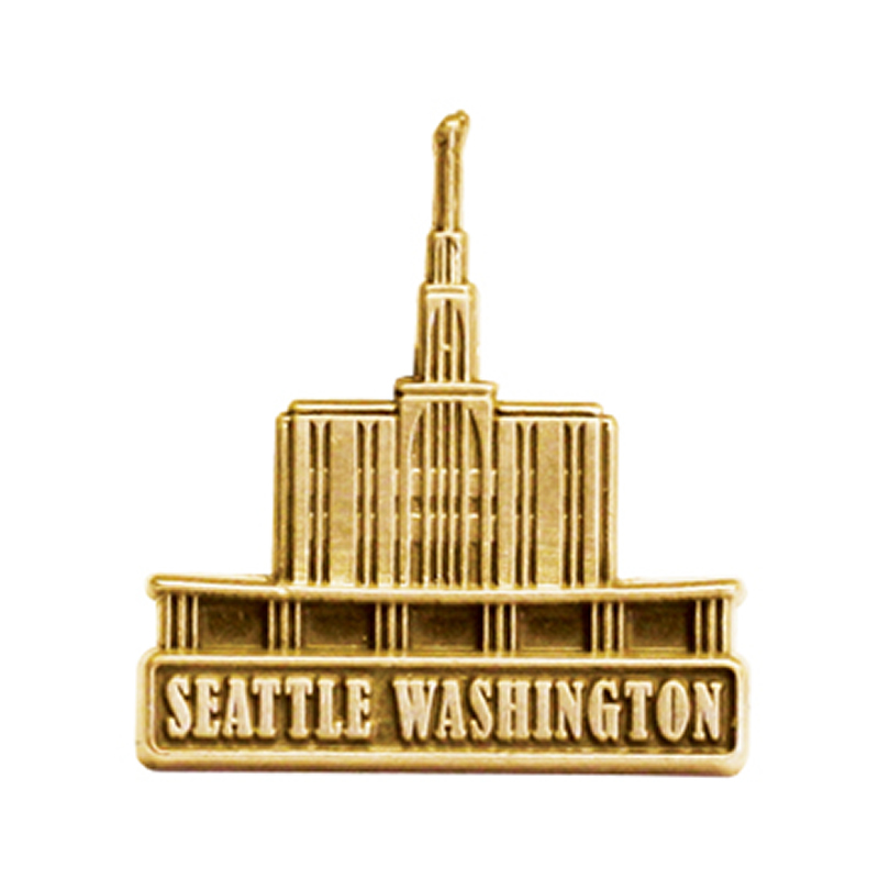 Seattle Washington Temple Pin - Gold Finish Seattle Washington Temple Pin - Gold Finish