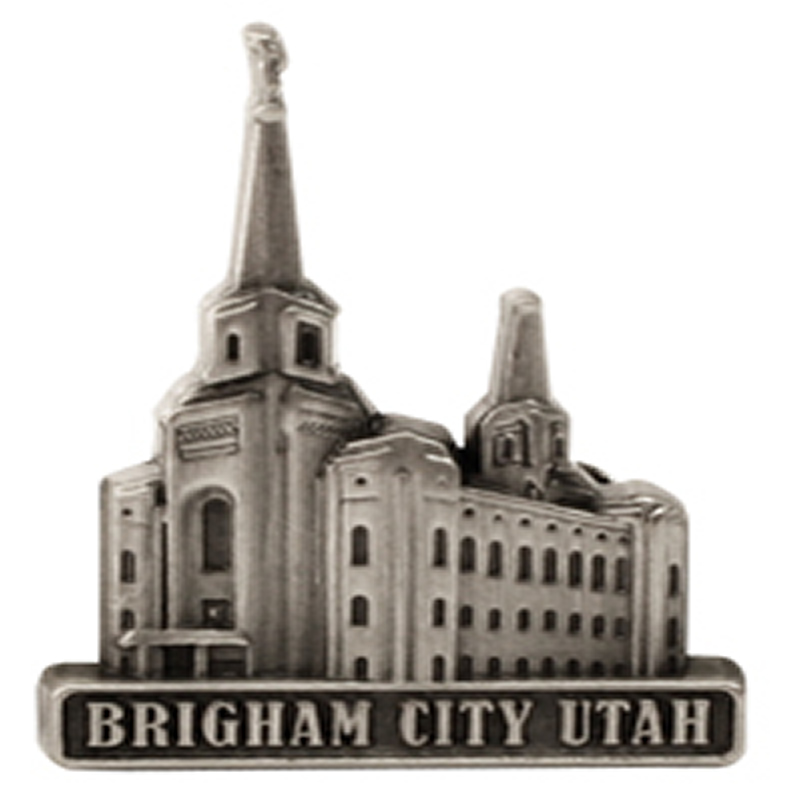 Brigham City Temple Pin - Silver Finish Brigham City Temple Pin - Silver Finish