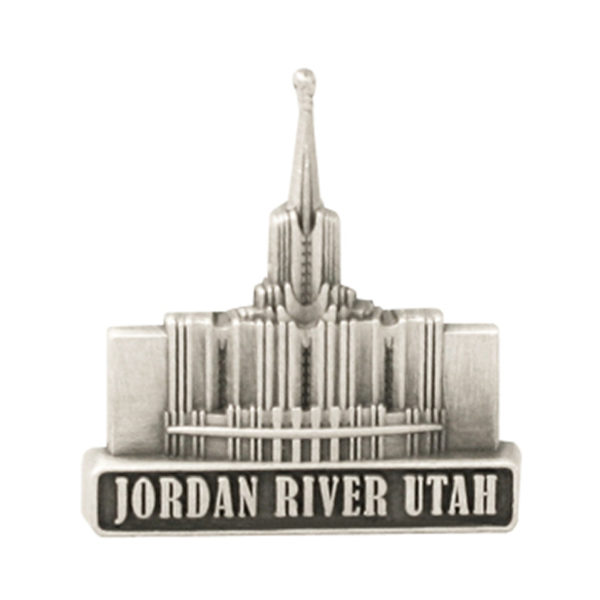 Jordan River Utah Temple Pin -Silver Finish