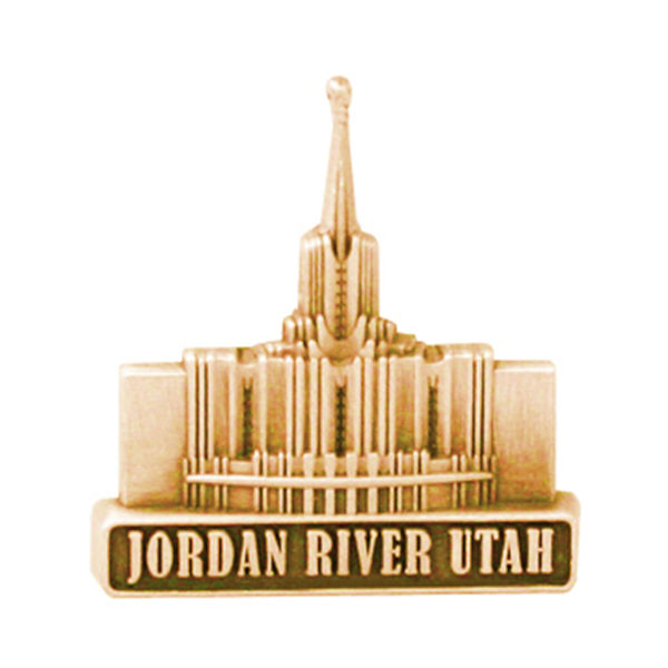 Jordan River Utah Temple Pin - Gold Finish