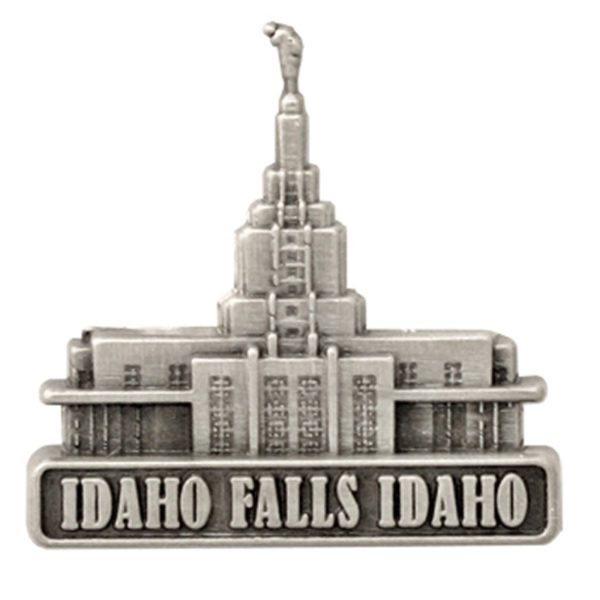 Idaho Falls Temple Pin - Silver Finish