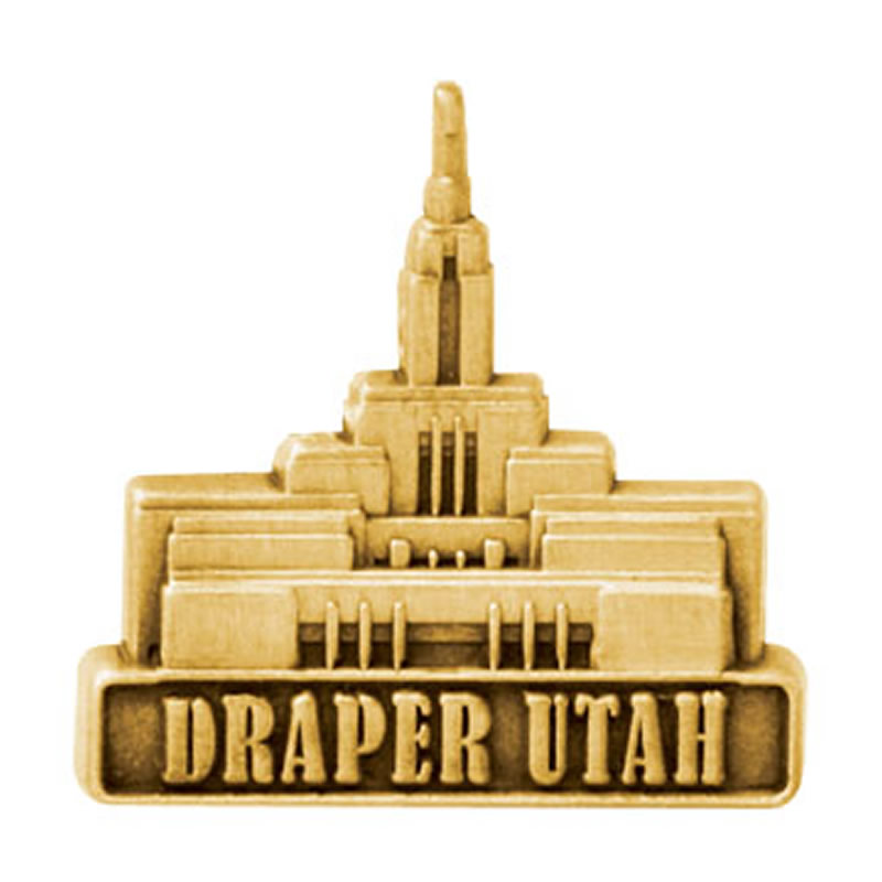 Draper Utah Temple Pin - Gold Finish Draper Utah Temple Pin - Gold Finish