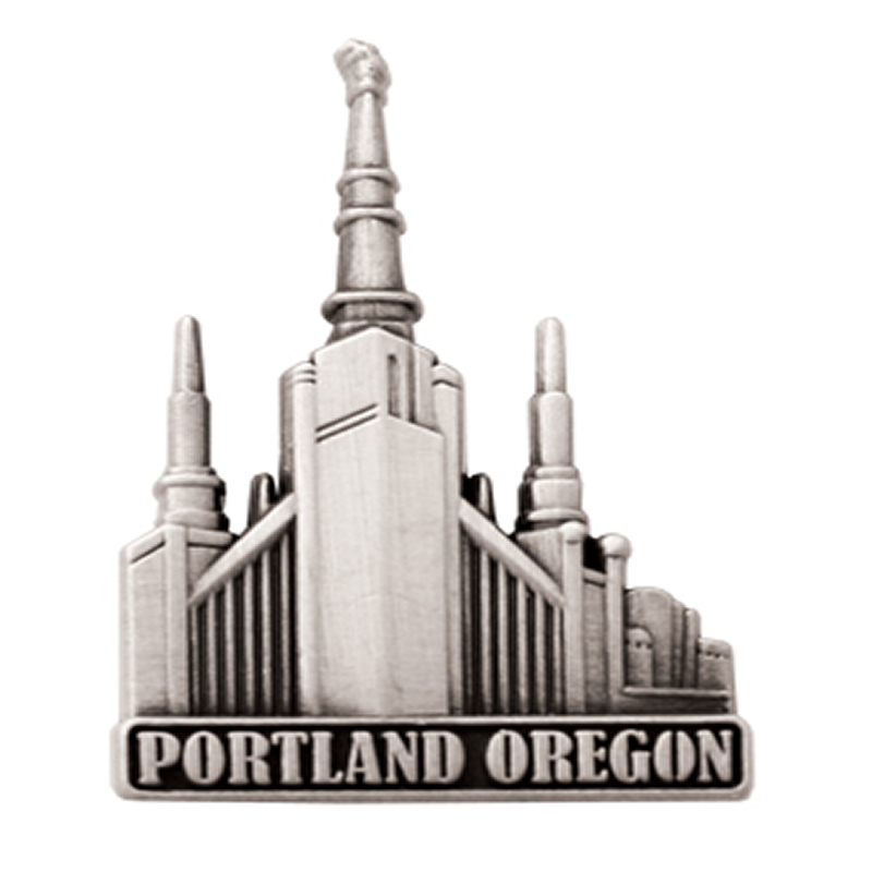 Portland Oregon Temple Pin - Silver Finish Portland Oregon Temple Pin - Silver Finish