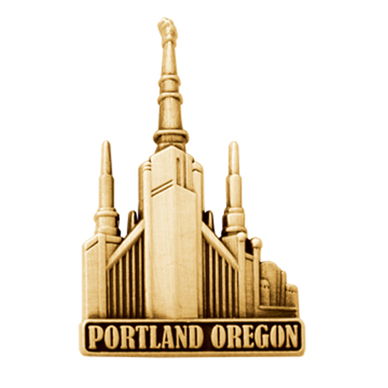 Portland Oregon Temple Pin - Gold Finish Portland Oregon Temple Pin - Gold Finish
