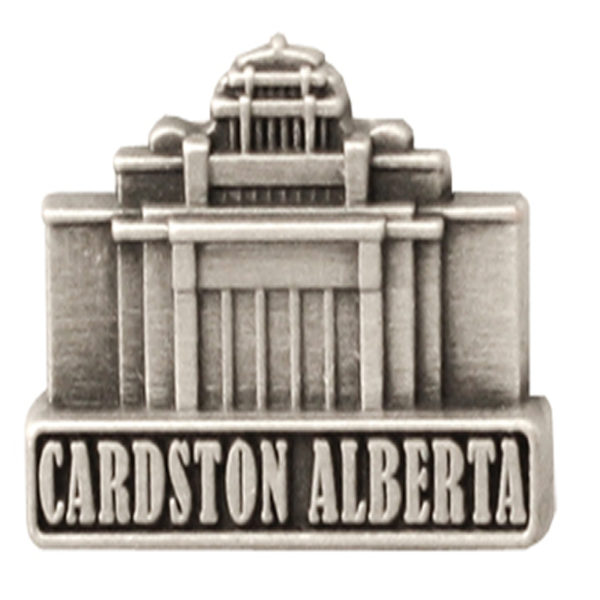 Cardston Alberta Temple Pin - Silver Finish