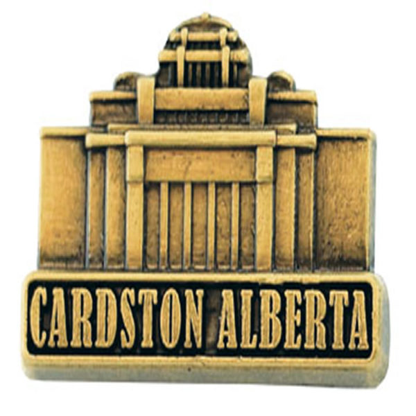 Cardston Alberta Temple Pin - Gold Finish