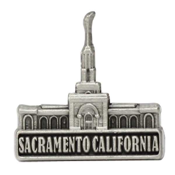 Sacramento California Temple Pin - Silver Finish