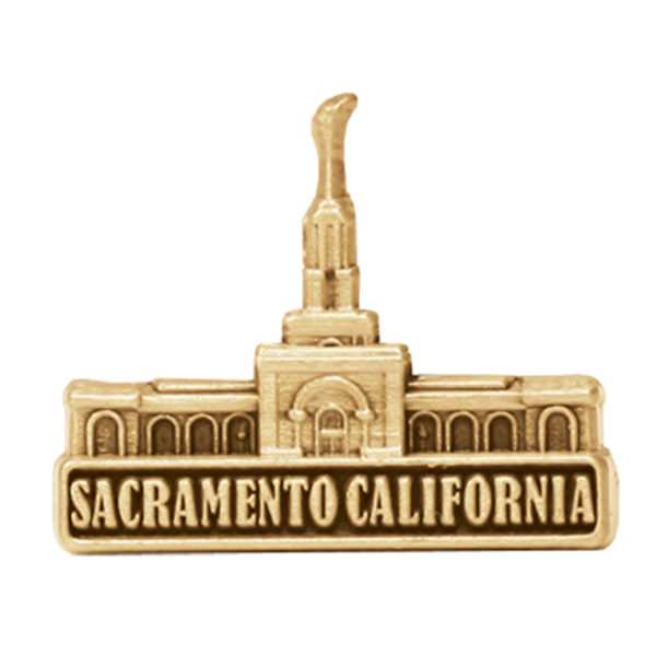 Sacramento California Temple Pin - Gold Finish
