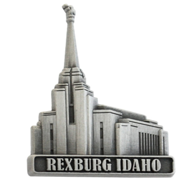 Rexburg Idaho Temple Pin - Silver Finish