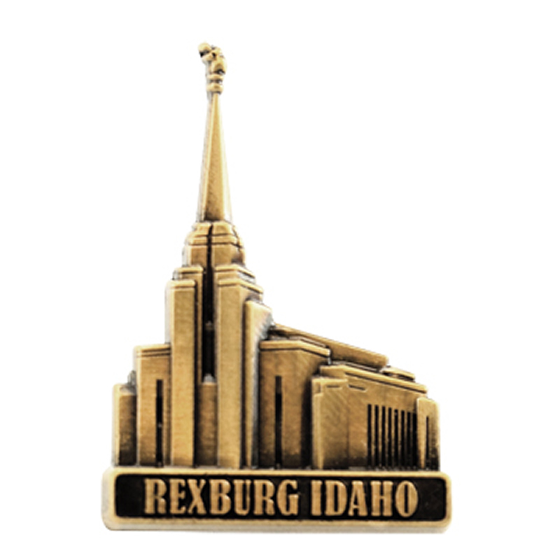 Rexburg Idaho Temple Pin - Gold Finish Rexburg Idaho Temple Pin - Gold Finish