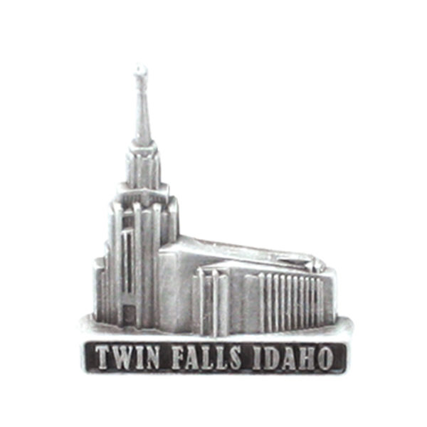 Twin Falls Idaho Temple Pin - Silver Finish