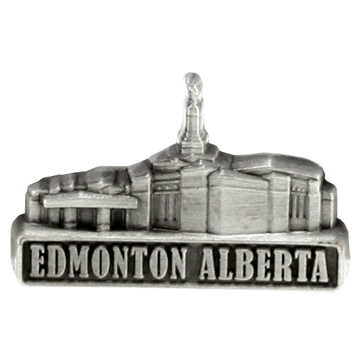 Edmonton Alberta Temple Pin - Silver Finish