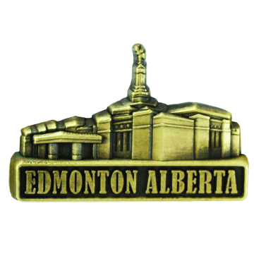 Edmonton Alberta Temple Pin - Gold Finish