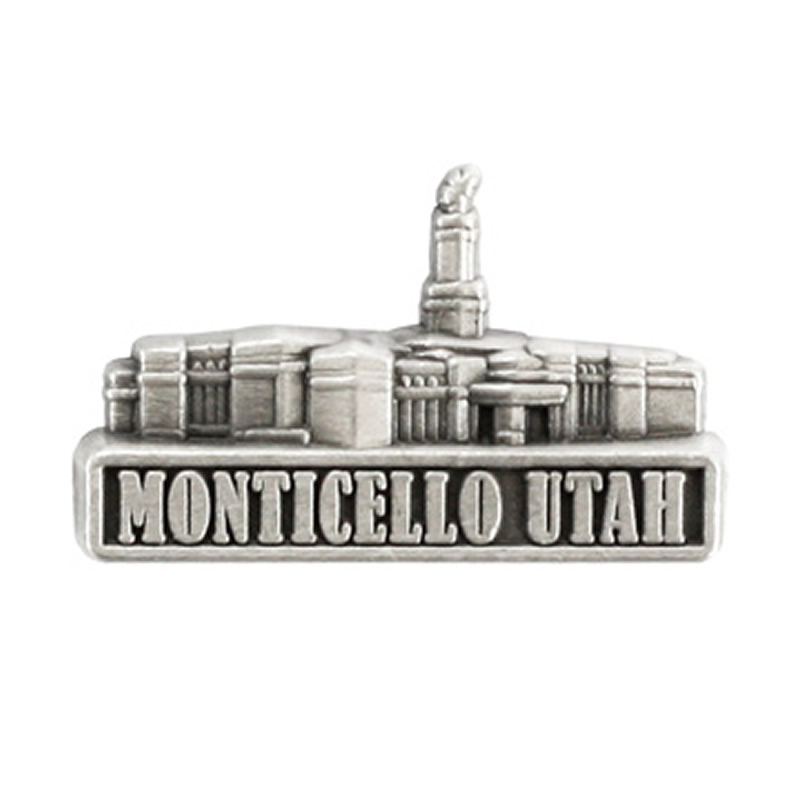 Monticello Utah Temple Pin - Silver Finish Monticello Utah Temple Pin - Silver Finish