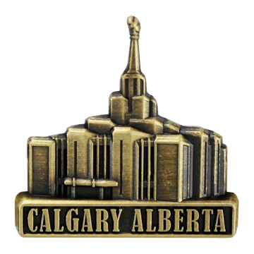 Calgary Alberta Temple Pin - Gold Finish