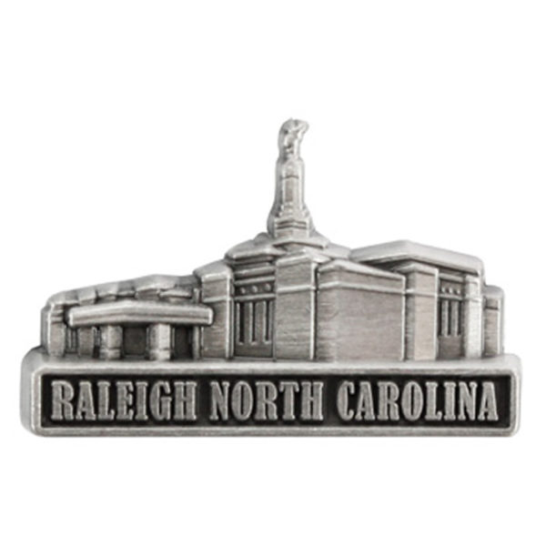 Raleigh North Carolina Temple Pin - Silver Finish