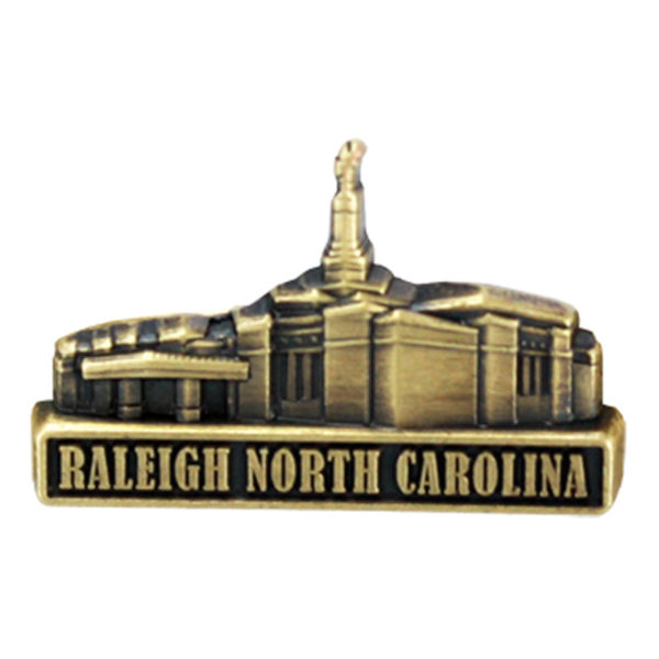 Raleigh North Carolina Temple Pin - Gold Finish