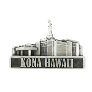 Kona Hawaii Temple Pin - Silver Finish