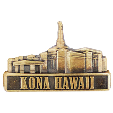 Kona Hawaii Temple Pin - Gold Finish