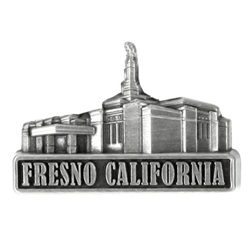 Fresno California Temple Pin - Silver Finish