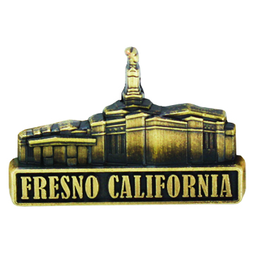 Fresno California Temple Pin - Gold Finish