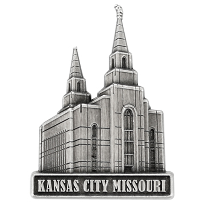 Kansas City Temple Pin - Silver Finish Kansas City Temple Pin - Silver Finish