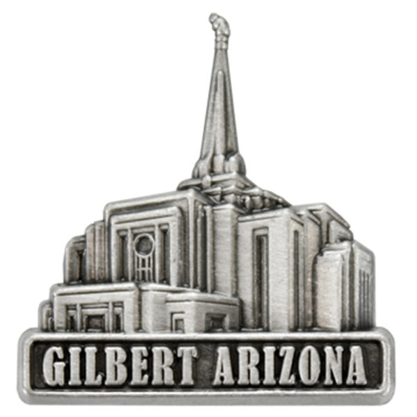 Gilbert Arizona Temple Pin - Silver Finish