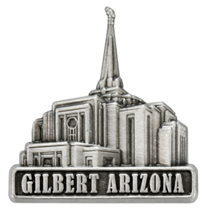 Gilbert Arizona Temple Pin - Silver Finish