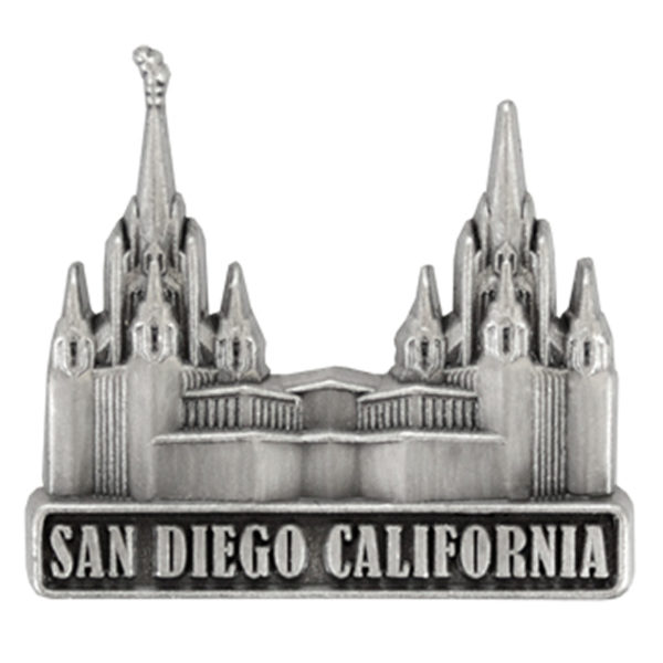 San Diego Temple Pin - Silver Finish