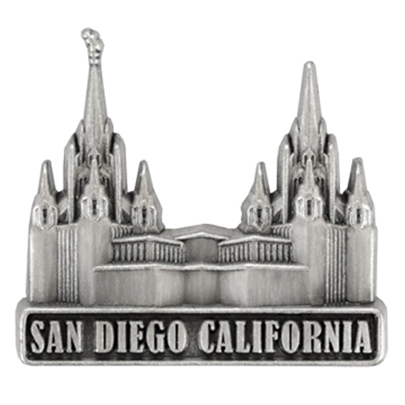 San Diego Temple Pin - Silver Finish San Diego Temple Pin - Silver Finish