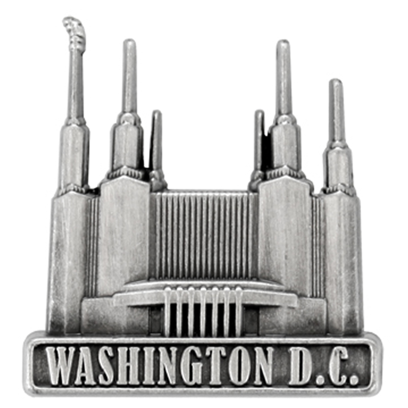 Washington D.C. Temple Pin - Silver Finish Washington D.C. Temple Pin - Silver Finish