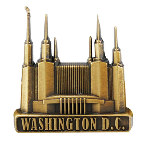 Washington D.C. Temple Pin - Gold Finish