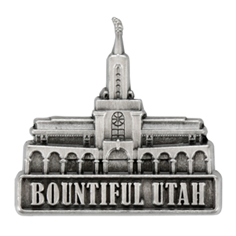 Bountiful Utah Temple Pin - Silver Finish Bountiful Utah Temple Pin - Silver Finish