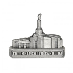 Columbia South Carolina Temple Pin - Silver Finish